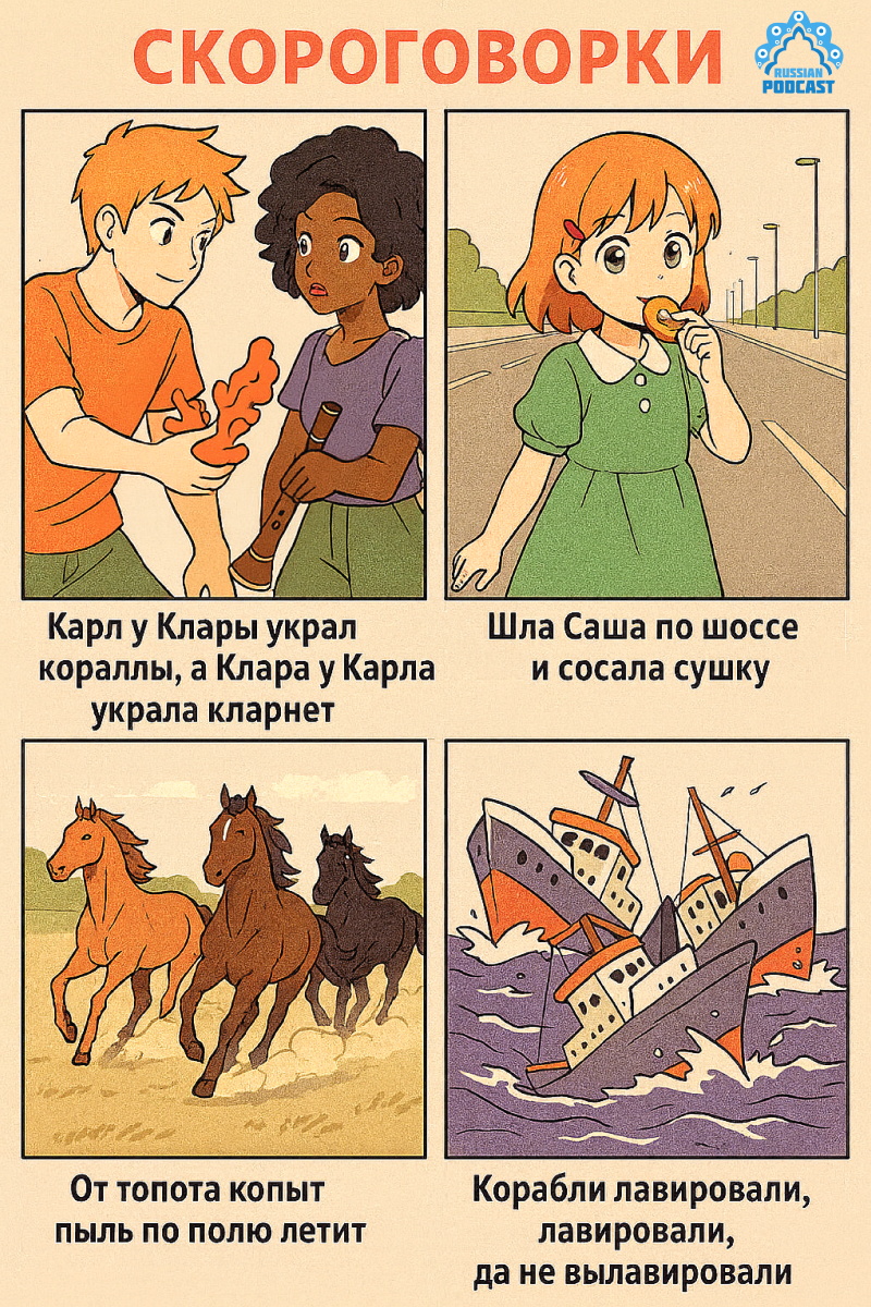 Russian tongue twisters